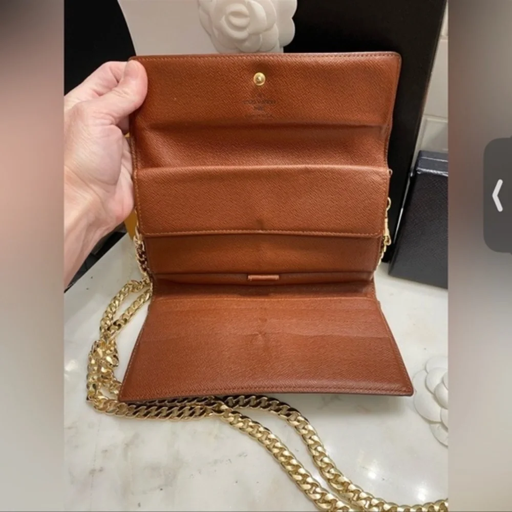Authentic Louis Vuitton Monogram Trifold Crossbody